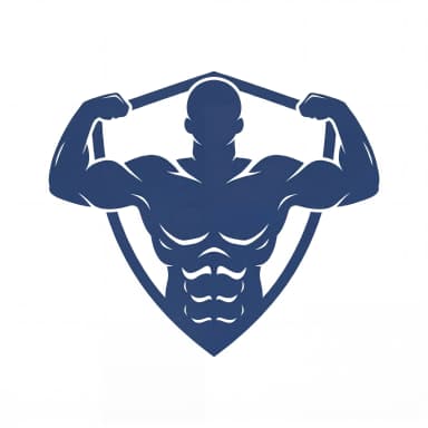 Stylised bodybuilder silhouette representing the cutting / lean-physique goal