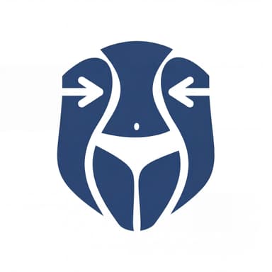 Stylised slim figure with inward arrows representing the weight-loss goal